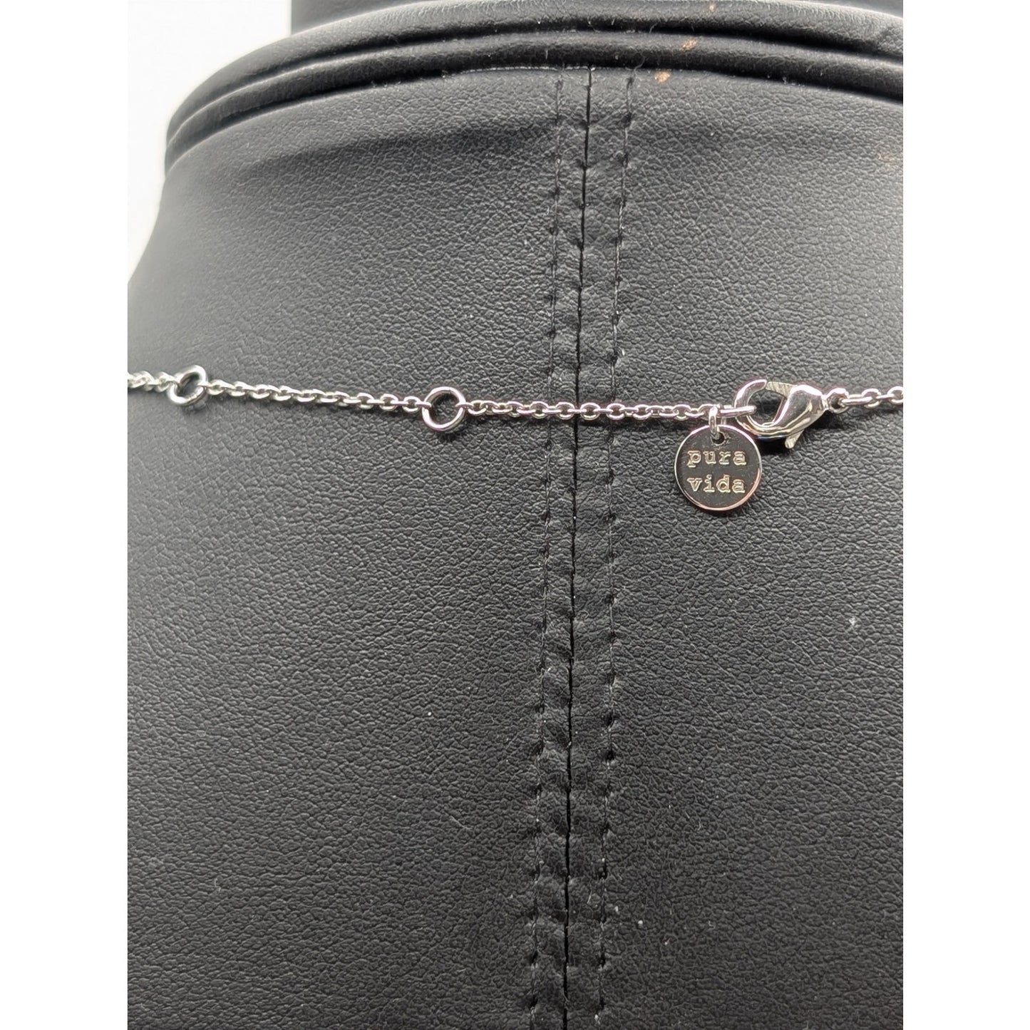 Pura Vida Daisy Silver Tone 14.5"-16.5" Necklace