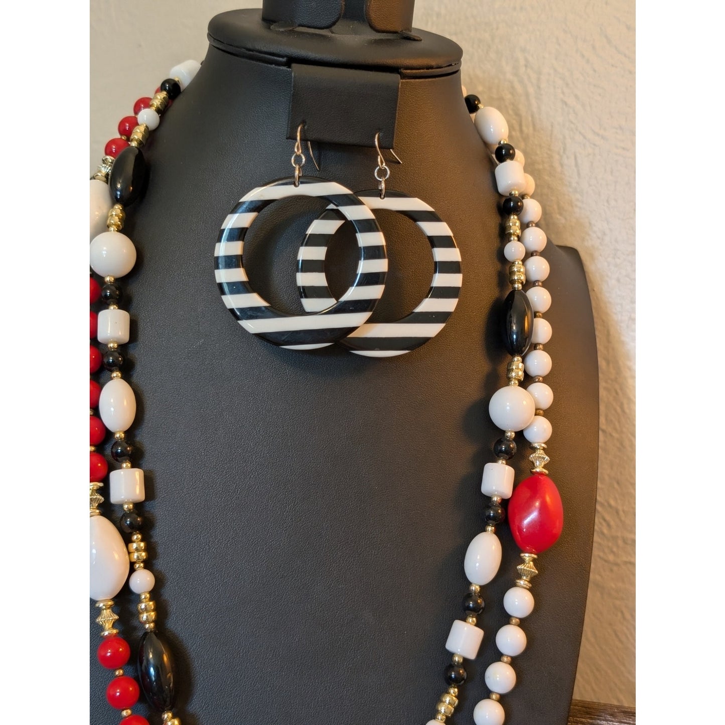 Vintage Red Black White Jewelry Lot