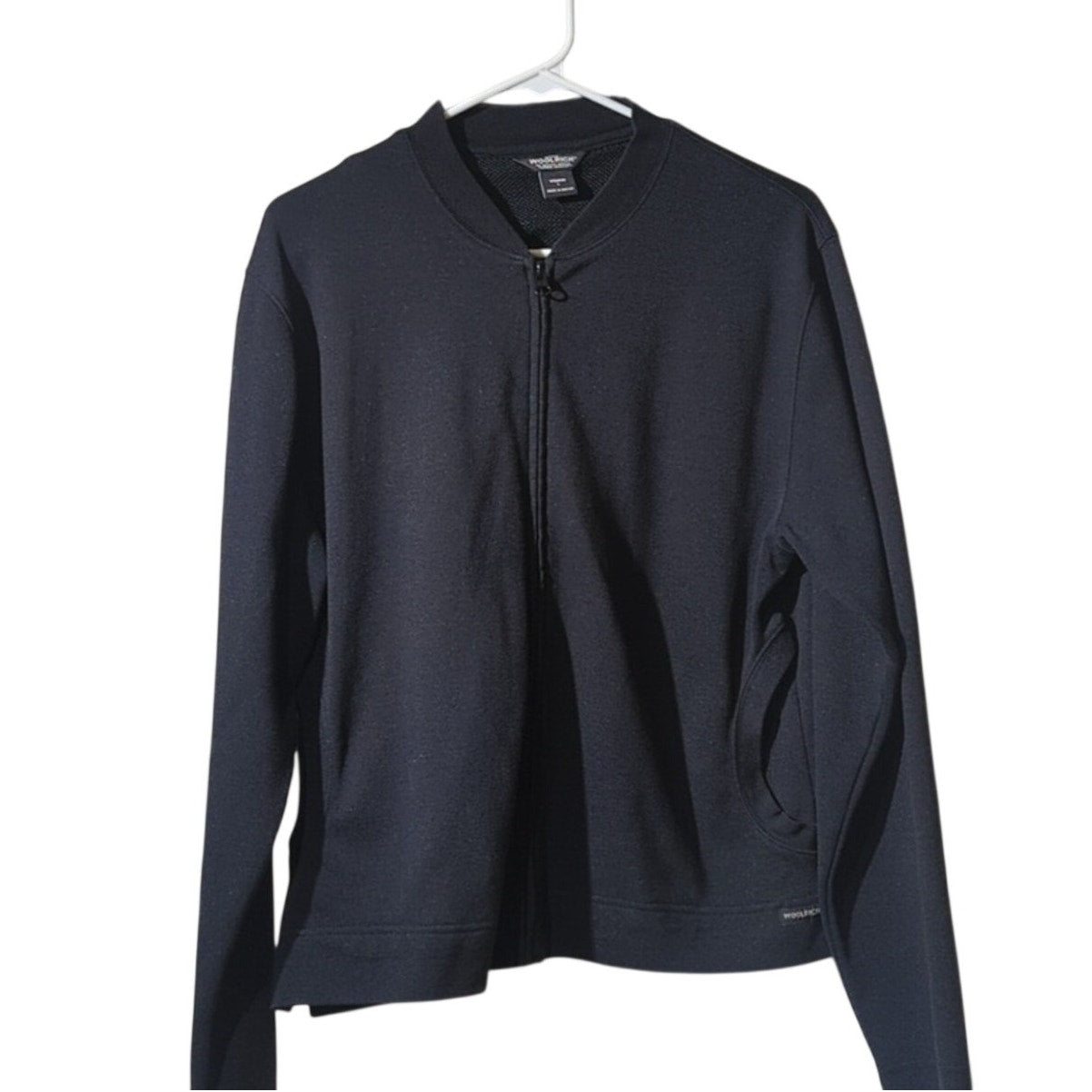 Woolrich Black Bomber Style Full Zip Sweatshirt Women's Size L