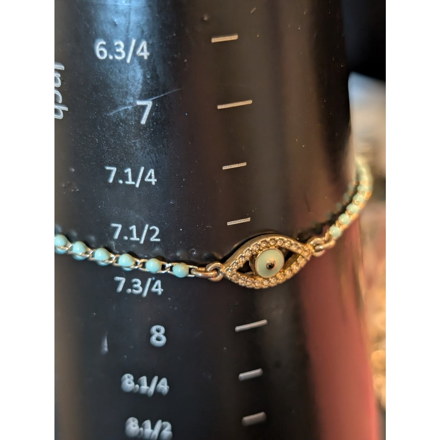 Mint Enamel Silver Tone Bangle Bracelet & J. Crew Mint Beaded Bracelet Lot
