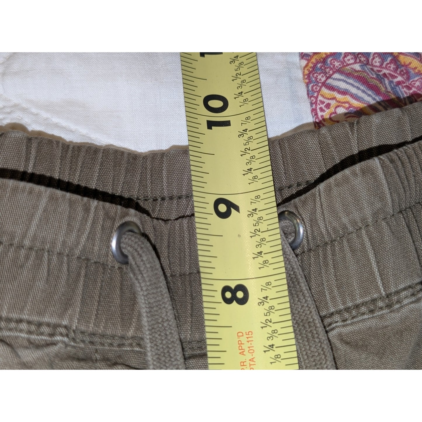 J. Jill Olive Brown Draw String Elastic Waist Cotton Stretch Pant Womens Sz S