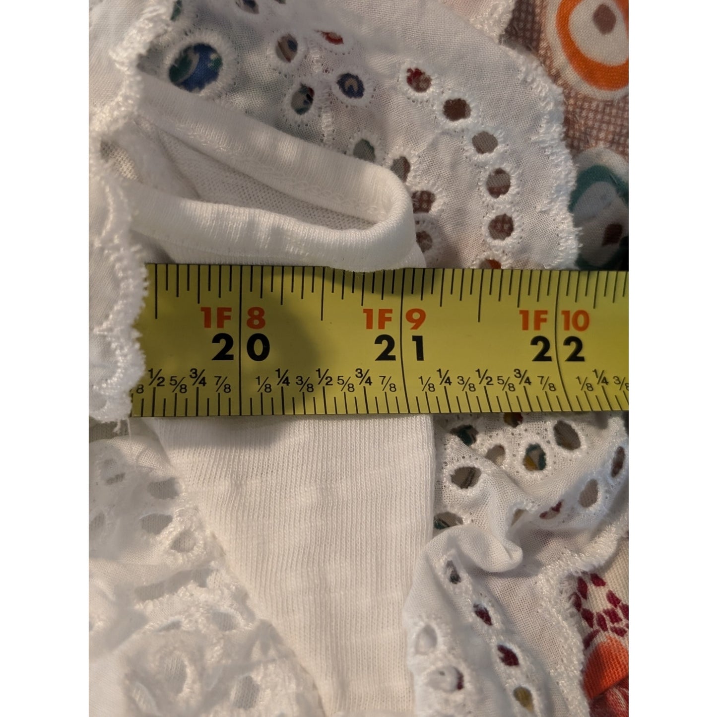 J. Crew White Flutter Eyelet Lace Pom Pom Knit Top Womens Size L