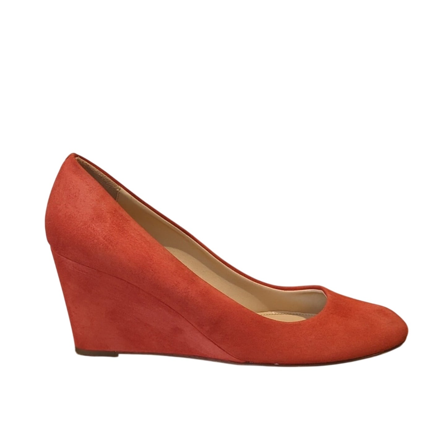 J. Crew Made in Italy Martina Red Suede Wedges Women's Size 9