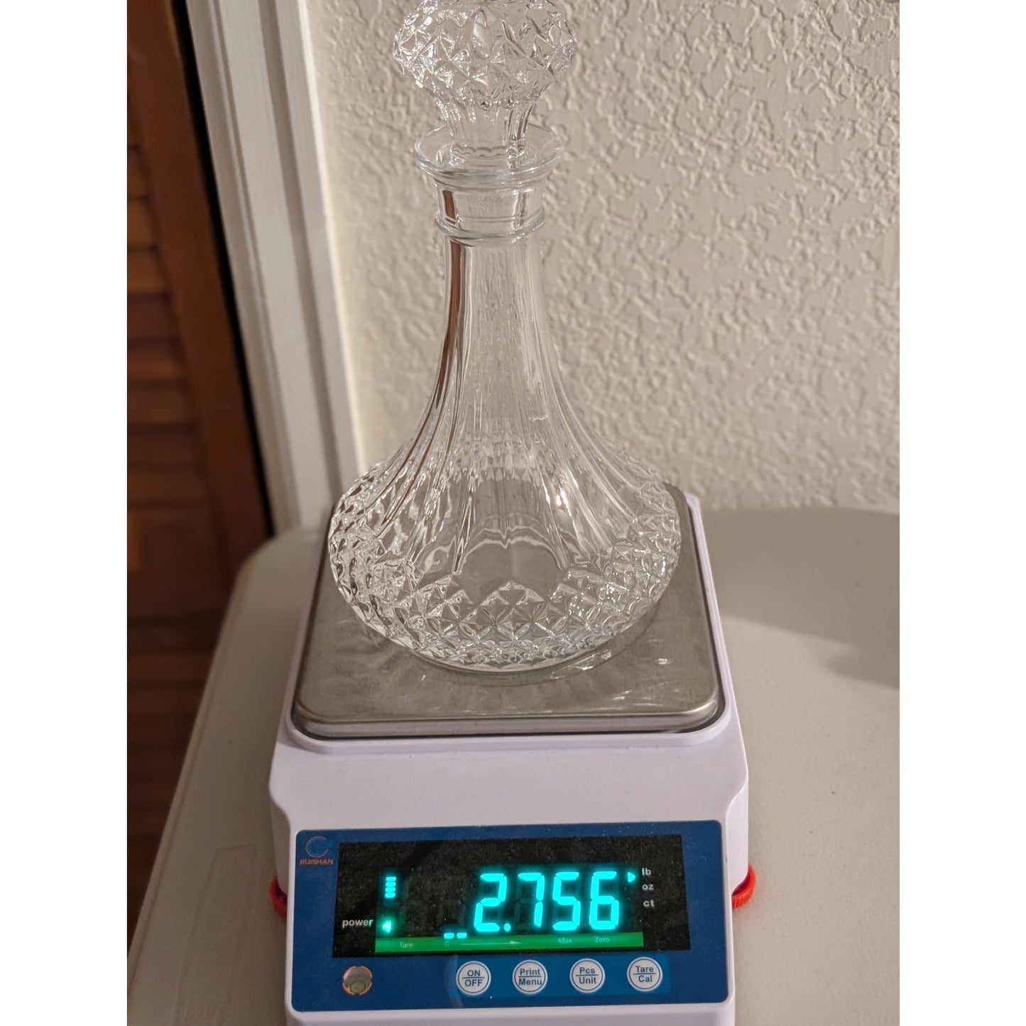 Vintage Crystal Cut Glass Wine Decanter