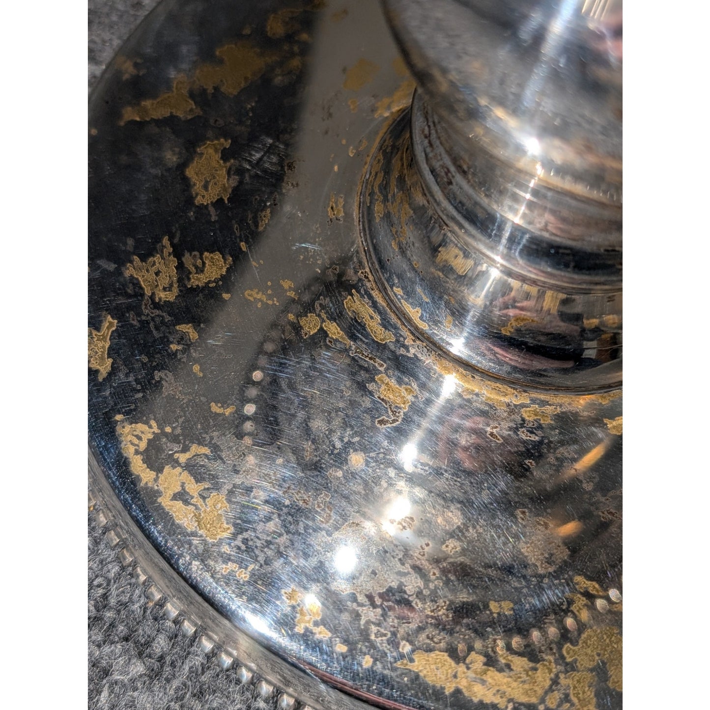Vintage Bombay Silverplate Cake Stand (Without Glass Dome)