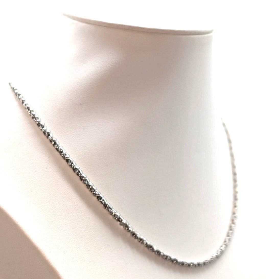 Marked 925 Silver (Slightly Magnetic) Wheat Chain 17" Necklace 14.53g