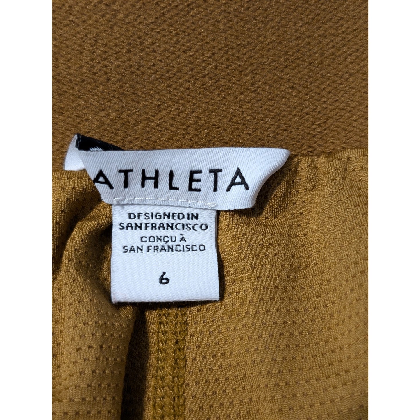 Athleta Mustard Gold Vienna Cargo Skort Womens Size 6