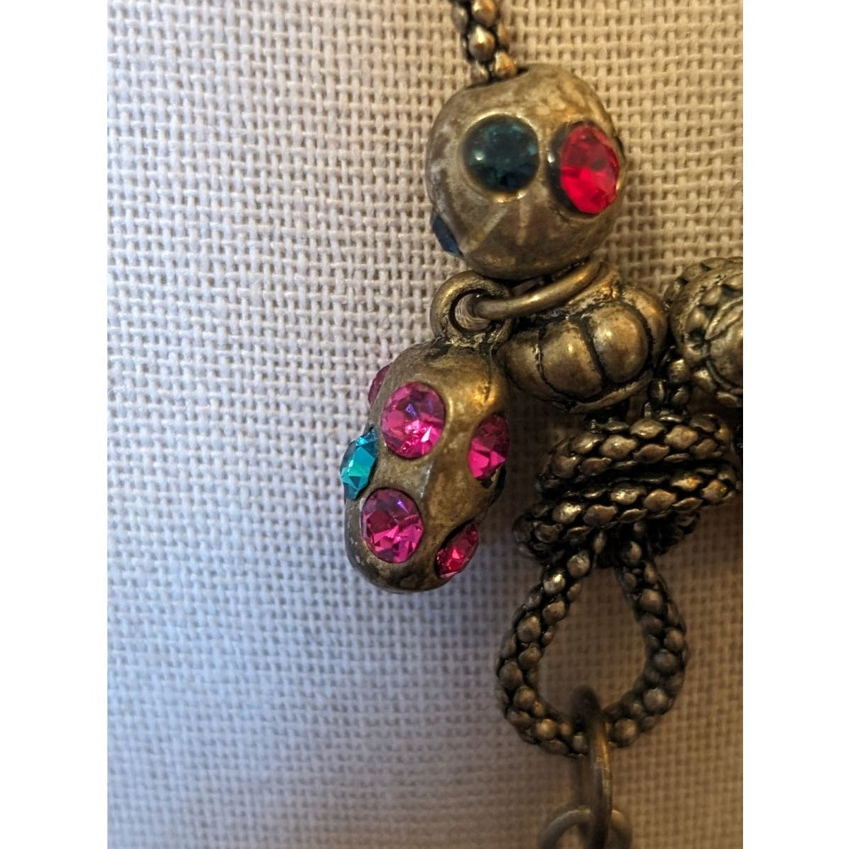 Rhinestone Cross Charm Pendant Necklace