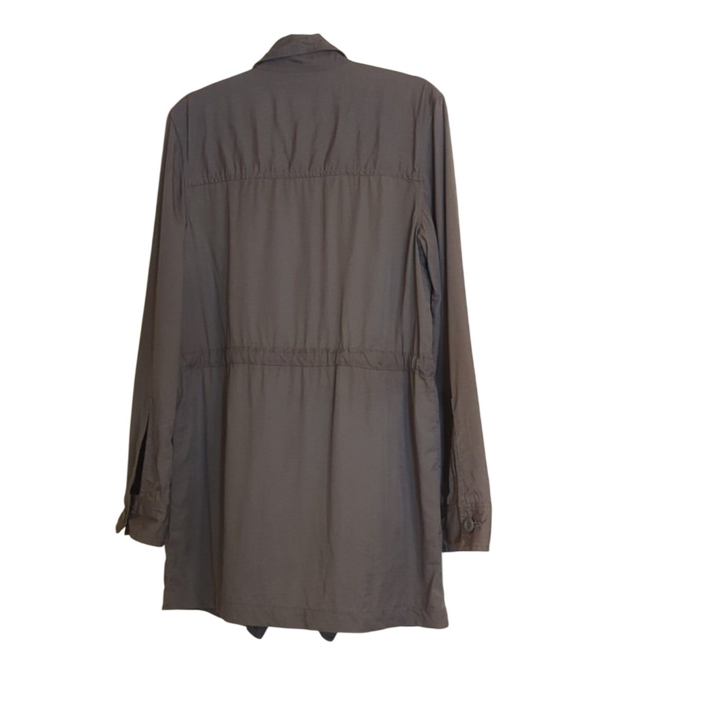 hinge Designed in Seattle Drapey Soft Utility Open Front Silhouette Jacket Sz. S