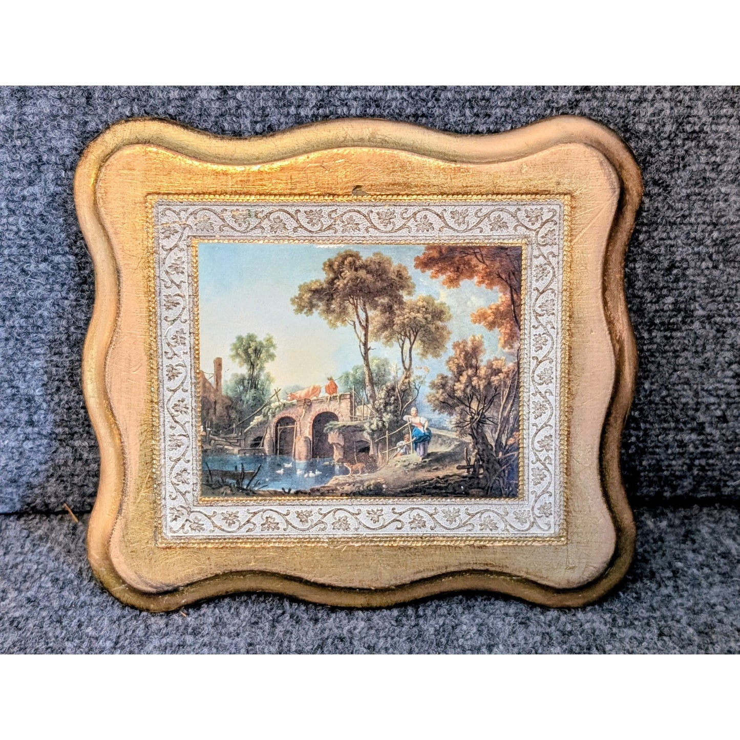 VTG 'The Bridge' by Francois Boucher Copy of Original Painting in Louvre