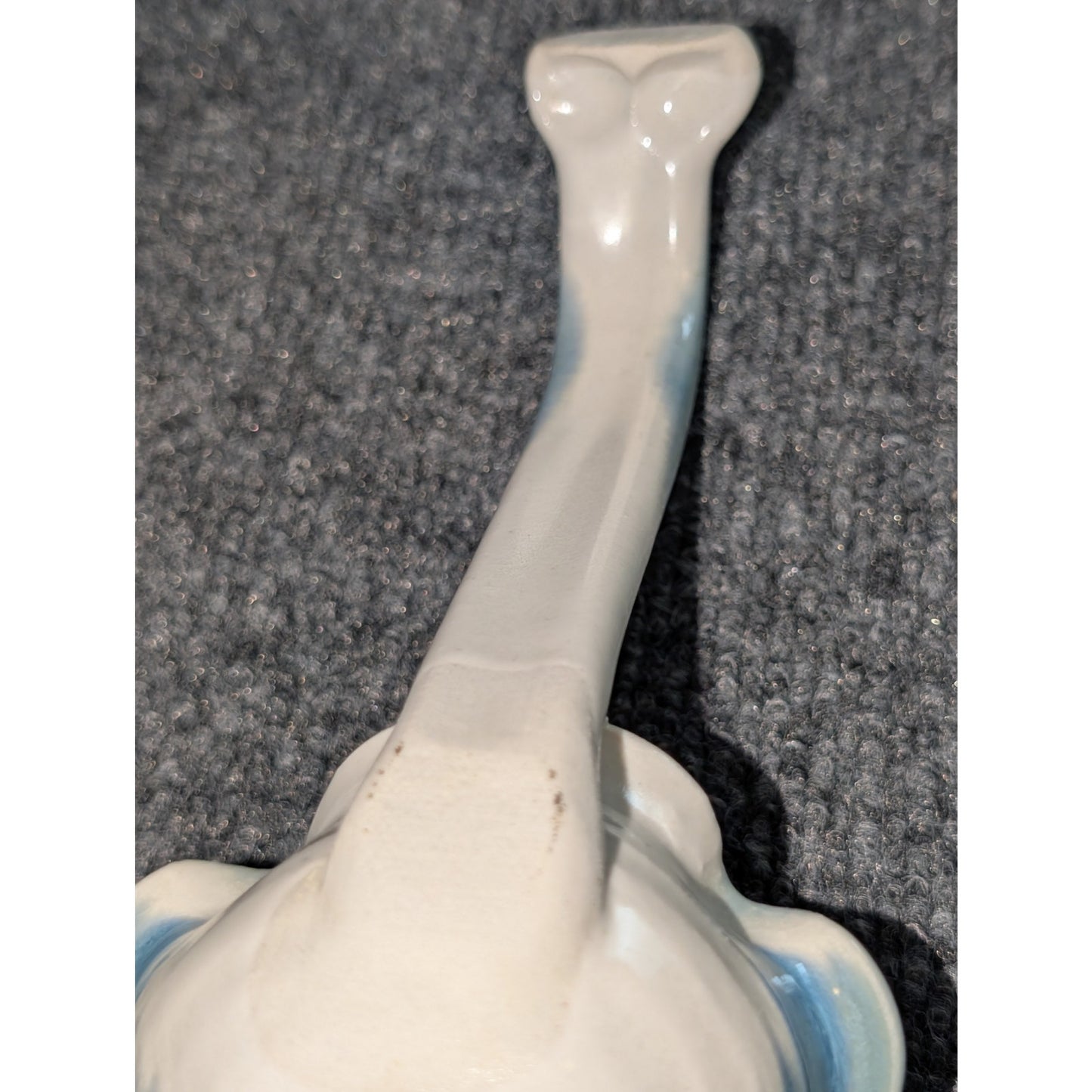 Hand Made Blue White Gravy Boat W/ Matching Ladle Studio Pottery