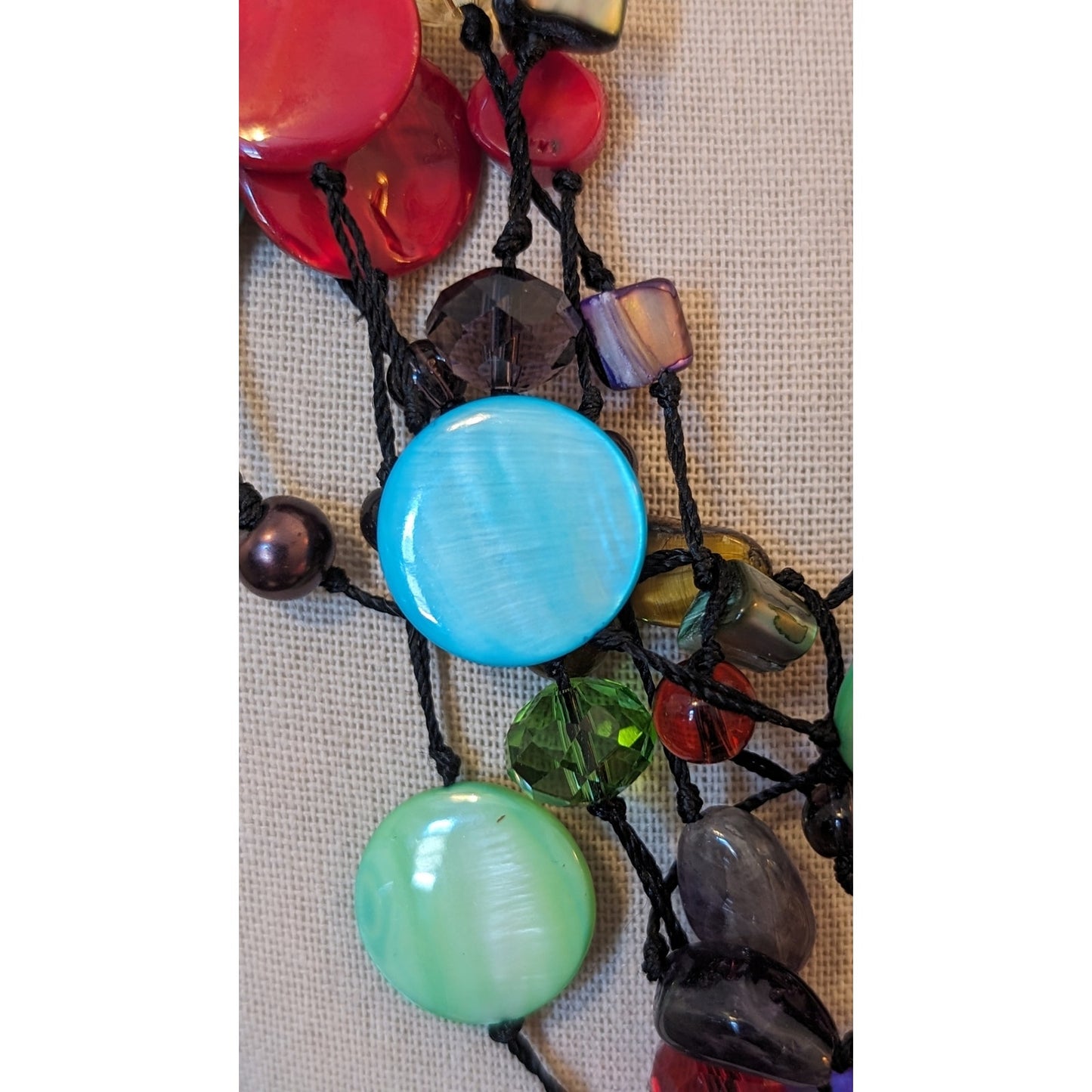 Premiere Designs Explosion of Color Glass Bead Seven-Strand Necklace