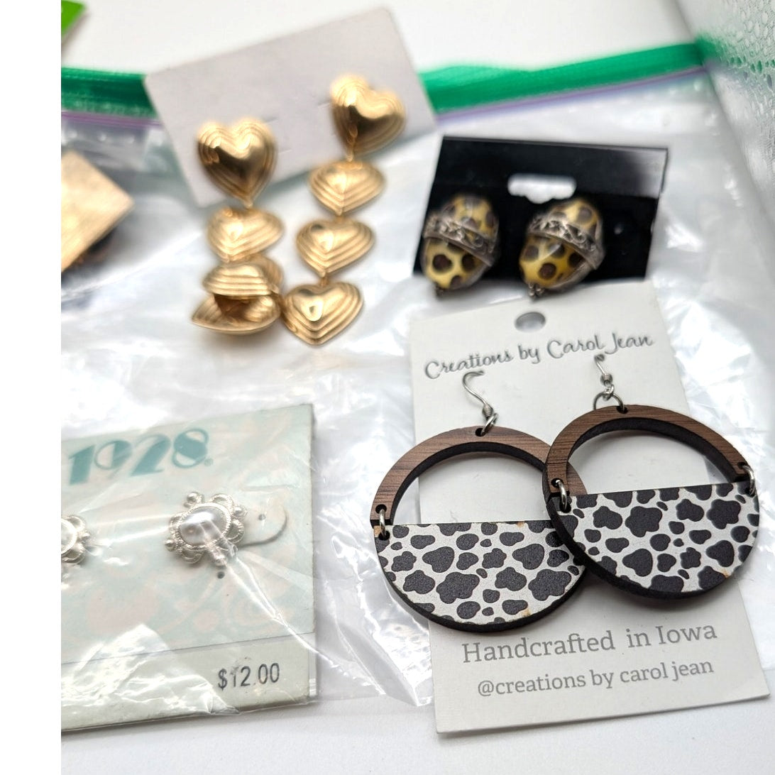 Lot of Seventeen Pair of Pierced Earrings