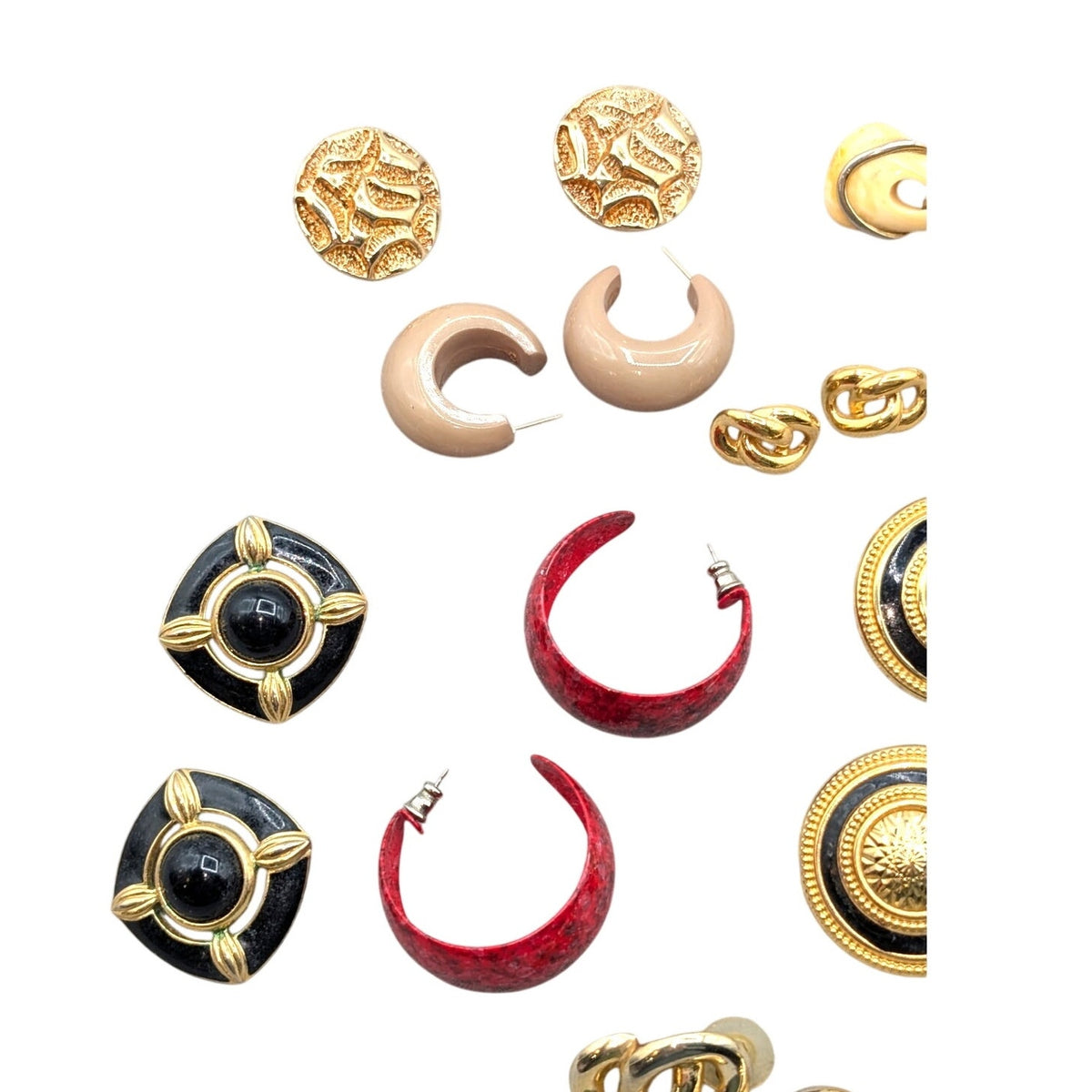 Lot of 28 Pair of 80s Vibe Earrings for Pierced Ears