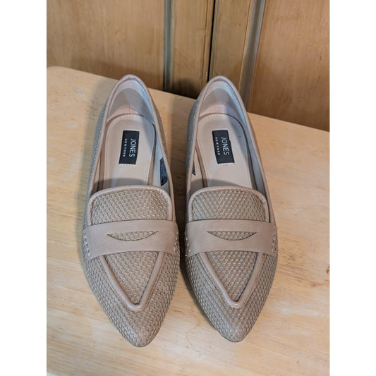 Jones New York Women's Qenall Tan Pointed Toe Flat Slip On Loafer Flat Size 8.5