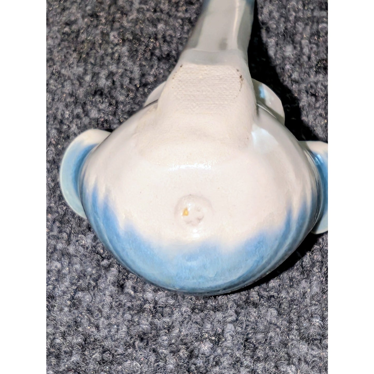 Hand Made Blue White Gravy Boat W/ Matching Ladle Studio Pottery