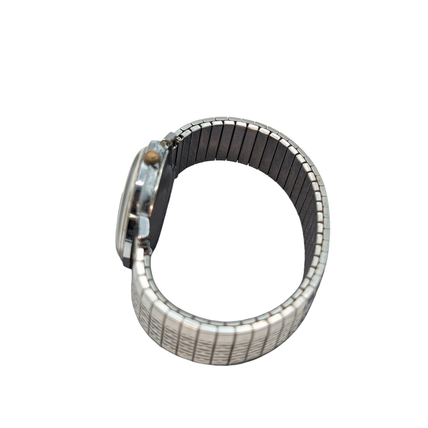 Vtg 1980 Timex Q Stainless Steel H Cell 57119 England  05580 Signed Quartz Watch