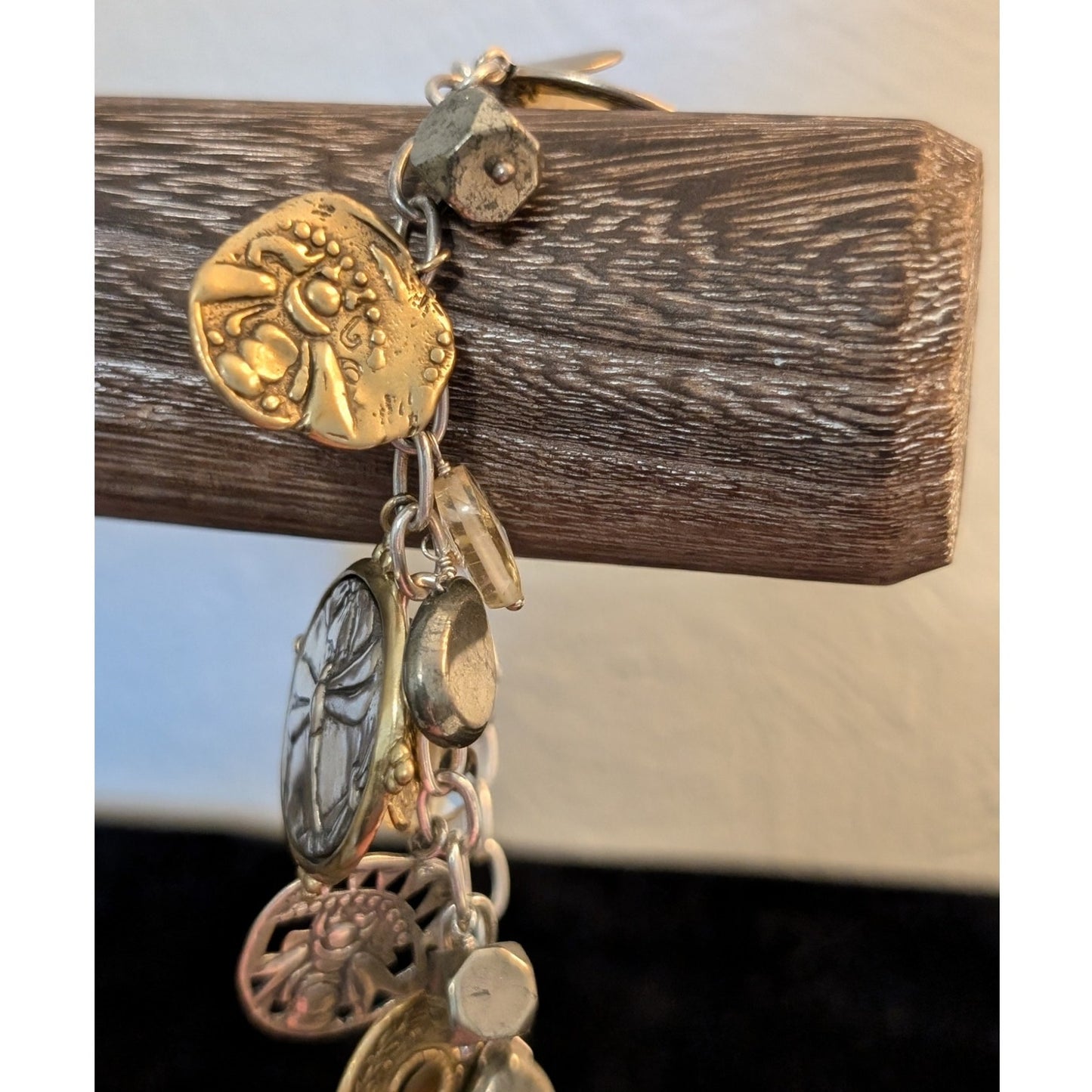 Silpada Perfect Composition Bracelet 925 Sterling Silver & Brass Charm Bracelet