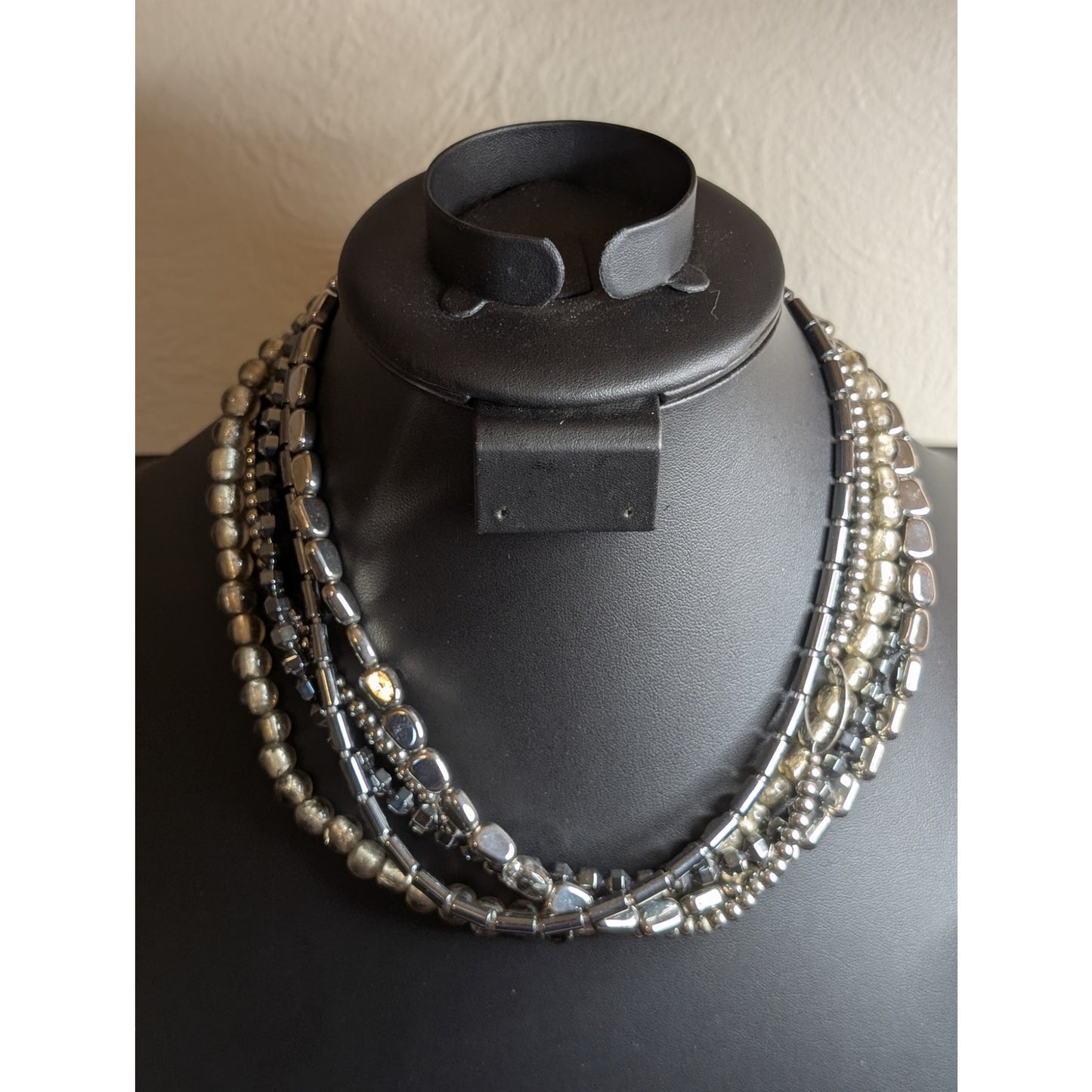 SILPADA Retired Foiled Glass Sterling Silver Necklace & Matching Bracelet Set