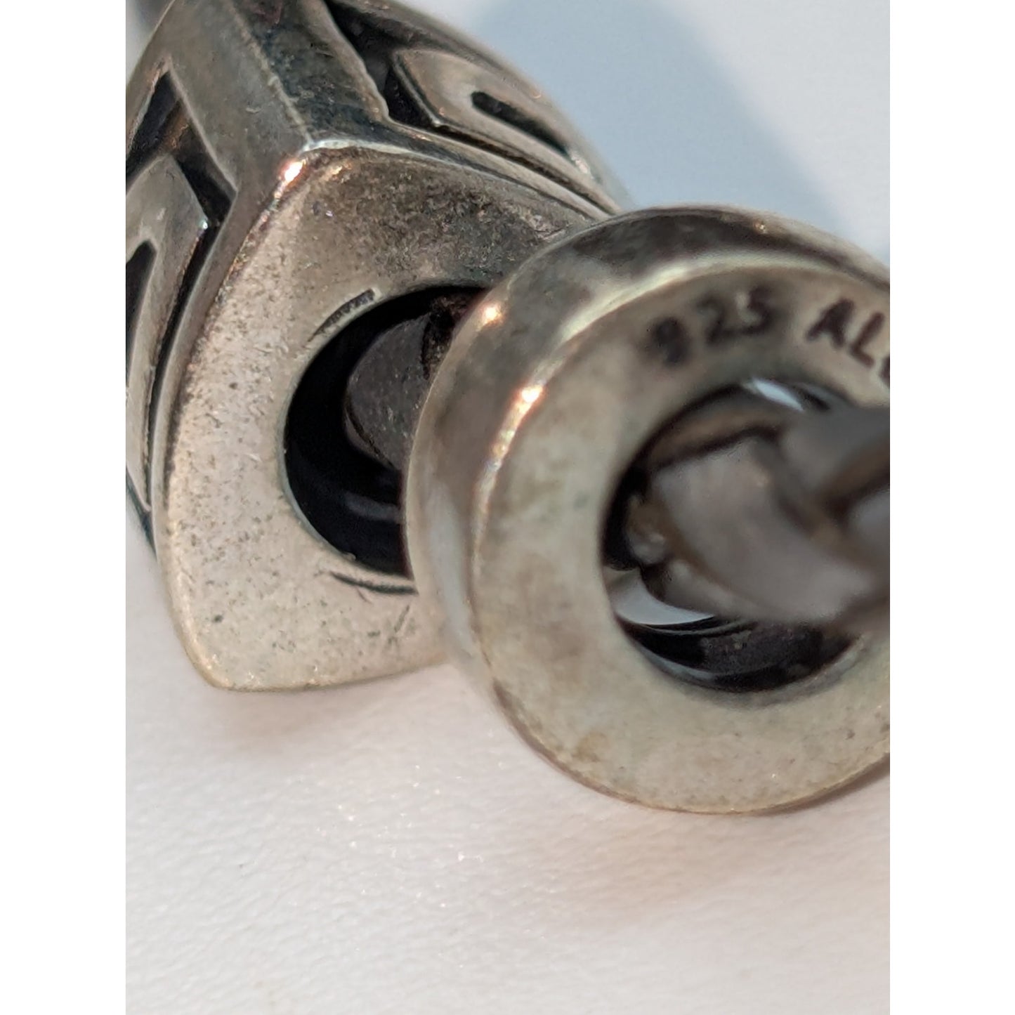 Genuine Pandora 925 Sterling Dark Brown Double Braided Leather Wrap Bracelet