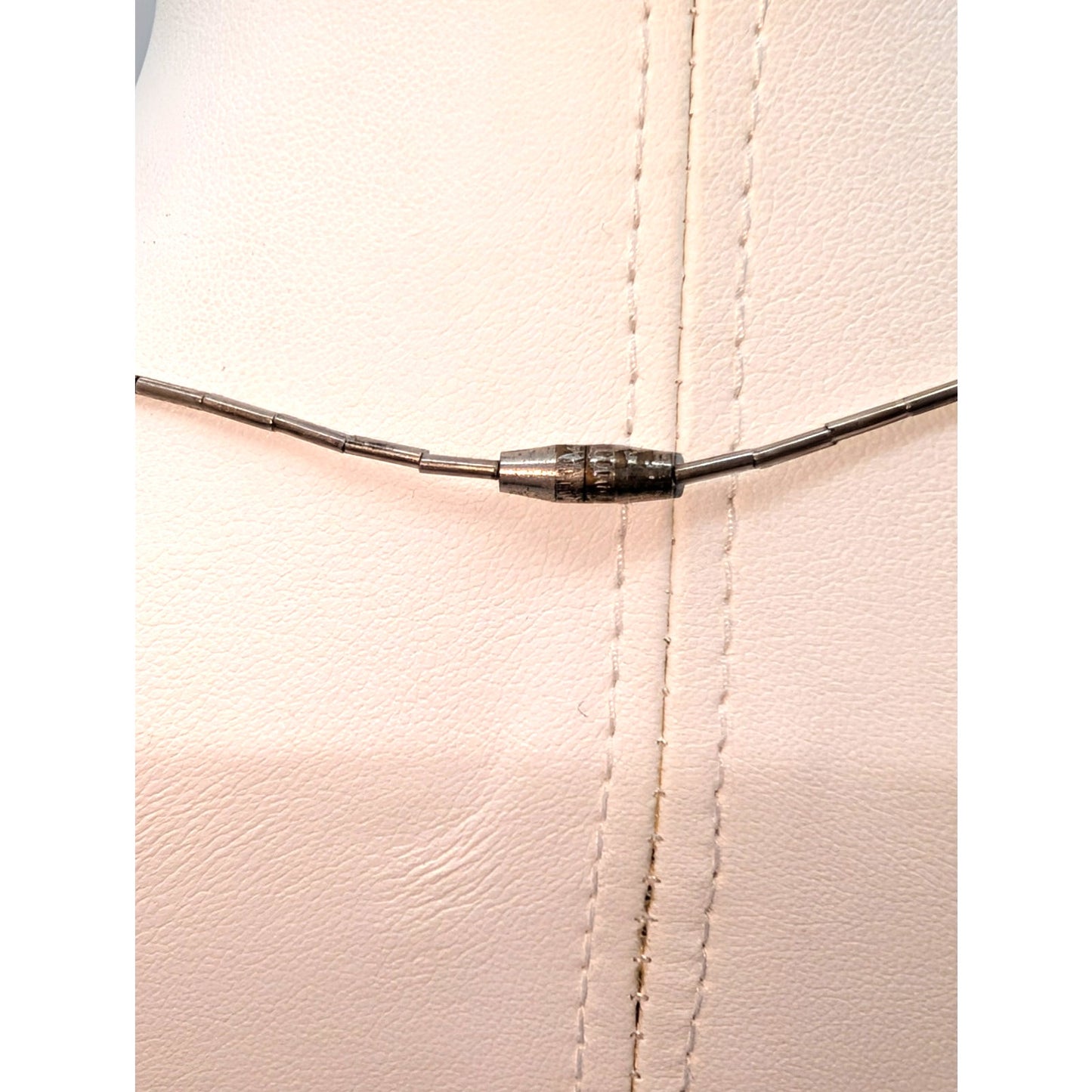 Old Pawn Bird Fetish Liquid Silver Chain Sterling Silver Barrel Clasp Necklace