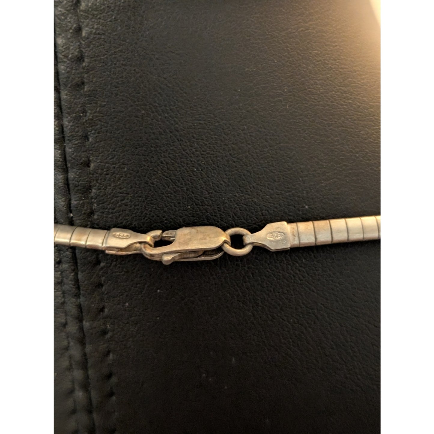 Unique Sterling Silver Art Nouveau Luggage Tag Earring & Sterling Omega Necklace