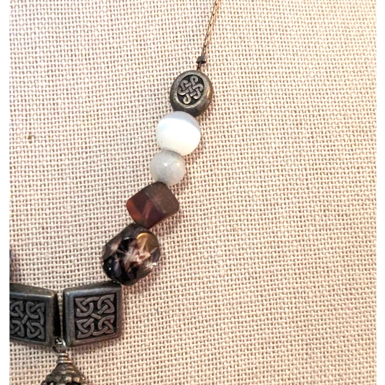 Made with Love Glass & Cat Eye Bead 16" Necklace