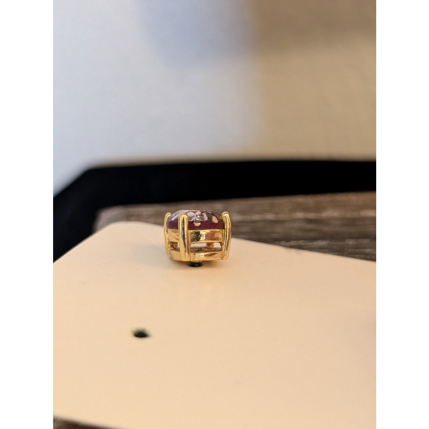 Kate Spade Glitter Lavender Gold Tone Basket Single Stud Earring