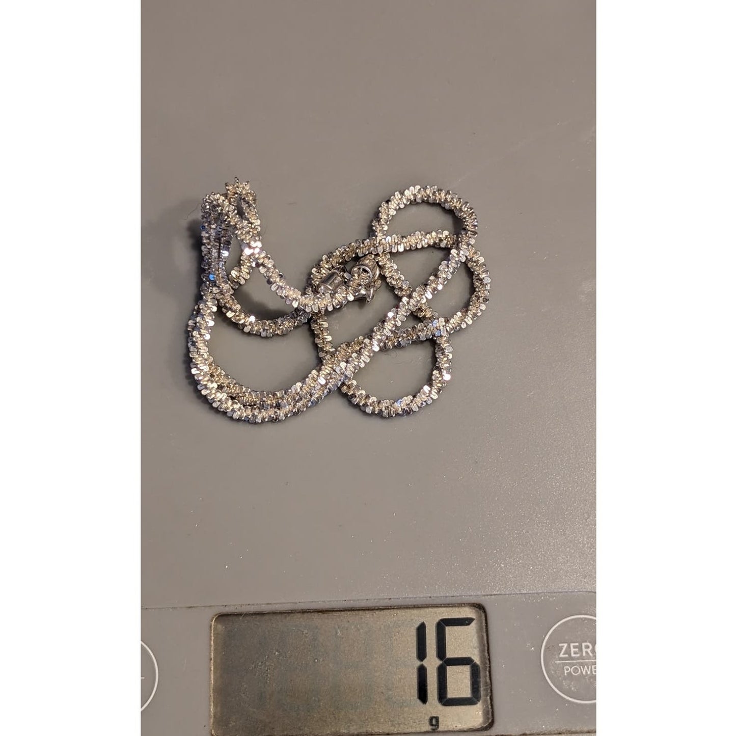 4mm Margherita Sparkly Spiral 925 Italy Sterling Silver Chain 20" Necklace