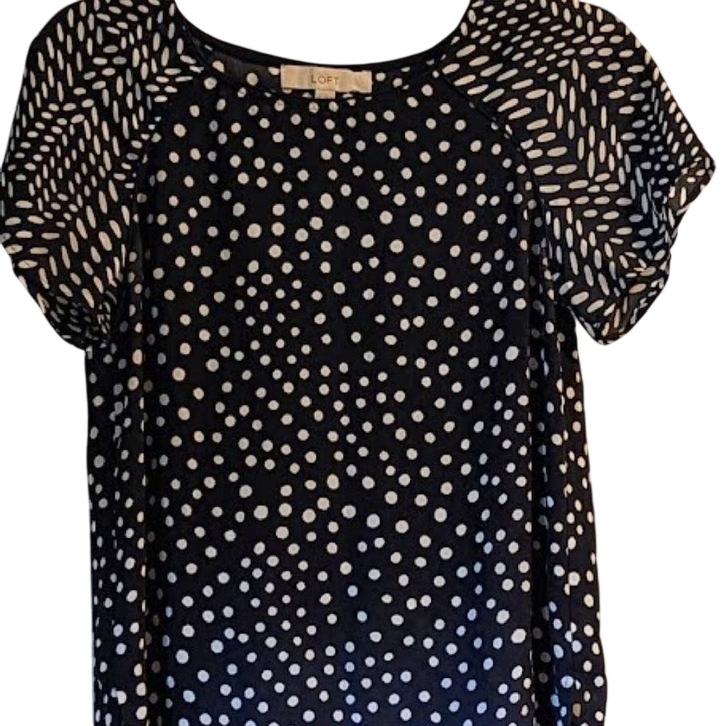 Loft Size XS Black and White Dot Shirt