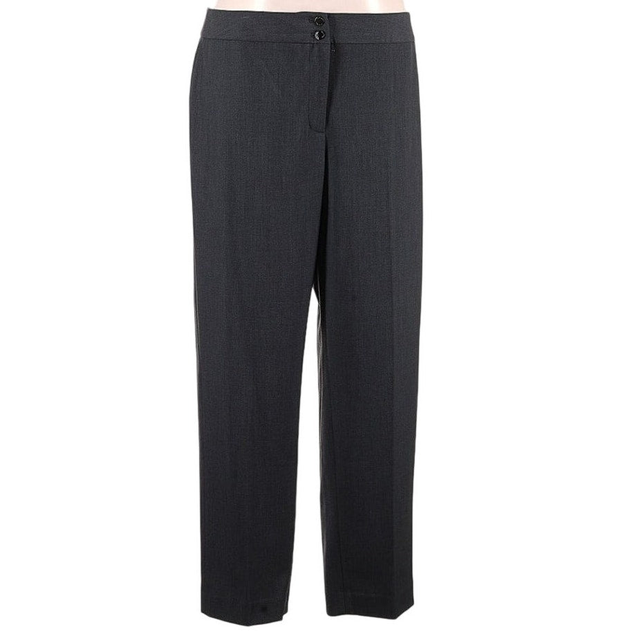Calvin Klein Charcoal Classic Wide Leg High Rise Womens Sz 16W Dress Pant