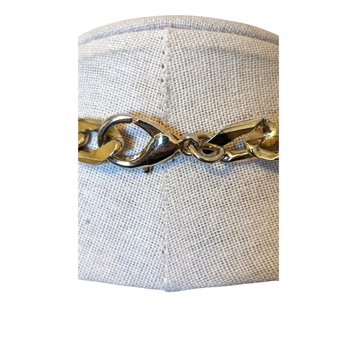 Chunky Long One Strand Into Seven Strands High Shine Gold Tone Chain Necklace