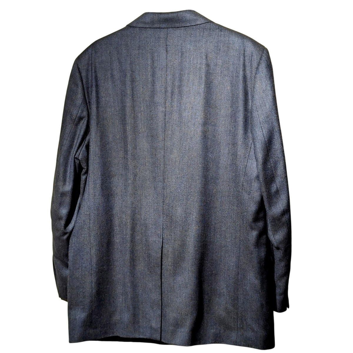 Zino Made in Italy Regent Blue Silk/Wool Two Button Men's Blazer Size 44R