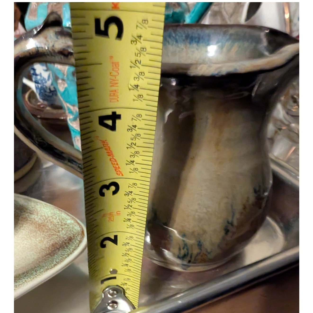 Vintage Studio Pottery Artist Signed 4.5" Pitcher