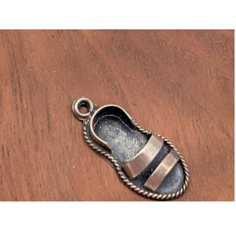 Vintage 925 Sterling Silver Roman Gladiator Sandal Pendant Charm