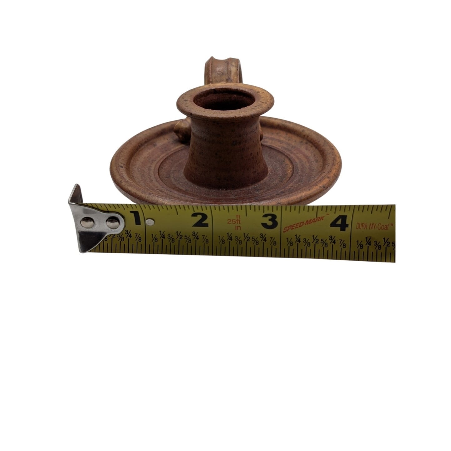 Artist Signed 'Trina' Chamber Stoneware Pottery Candle Holder