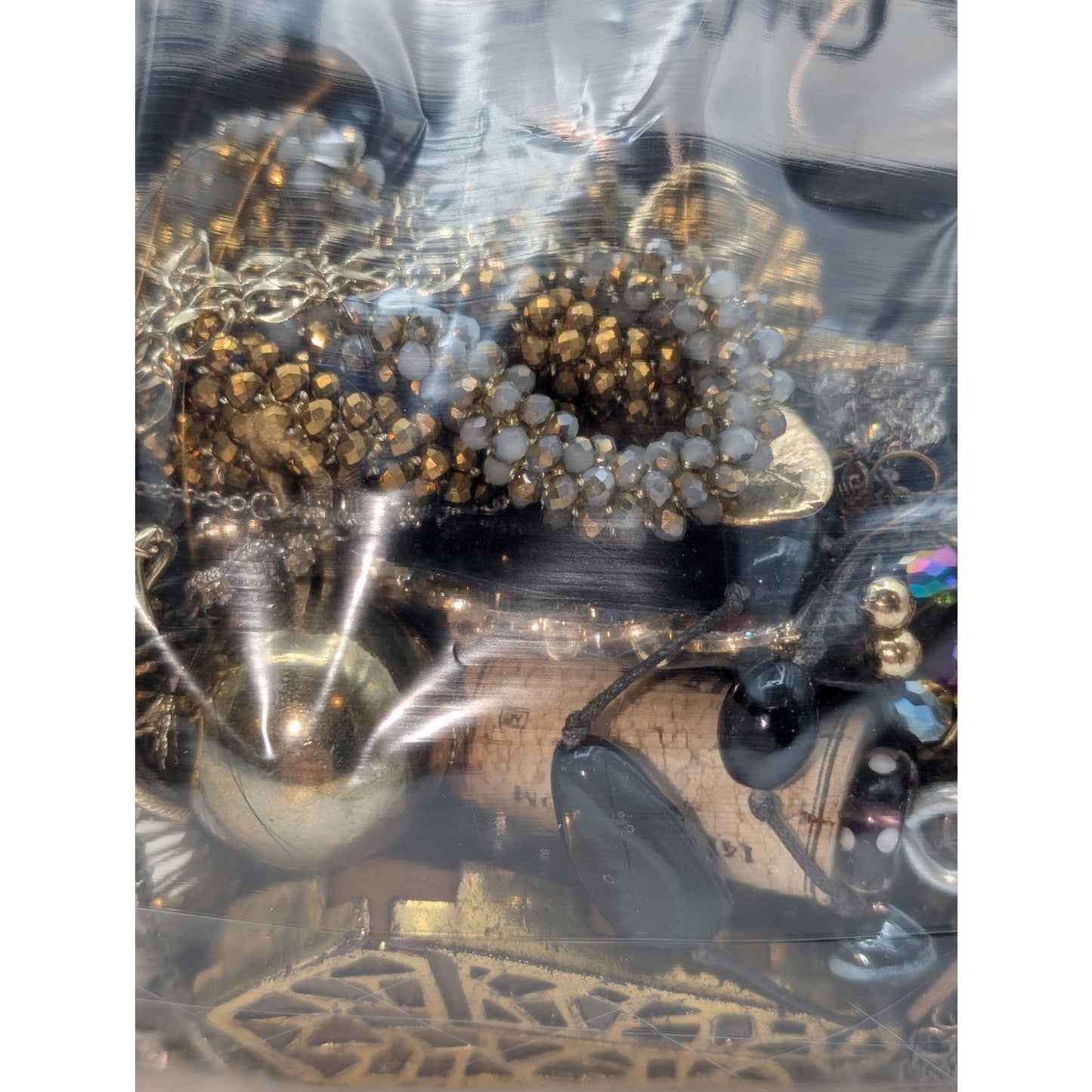 Jewelry Lot Jannes Repurpose Bag Over 4 Pounds Beads & Possible Wearable Pieces