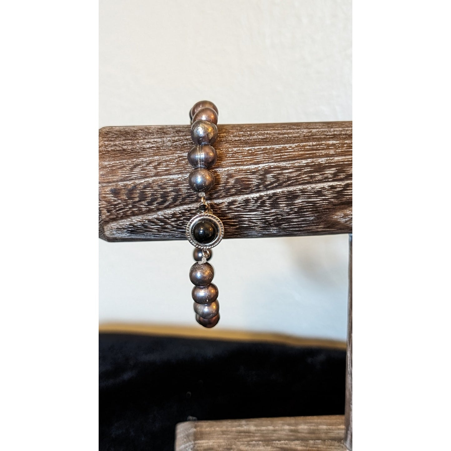 Natural Freshwater Pearl Bracelet W/ Slide In Fancy Clasp