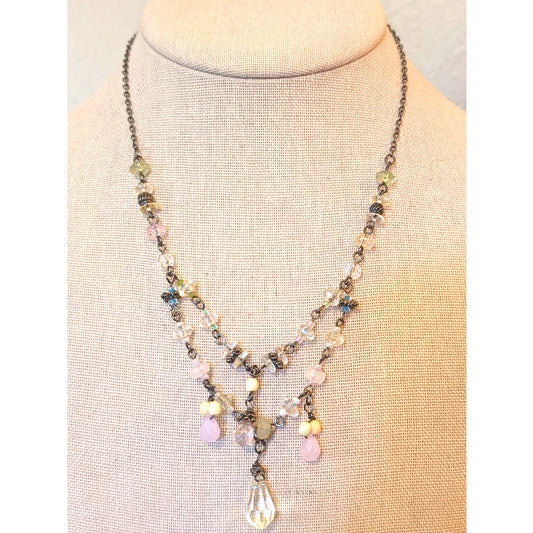 Vintage/Antique Looking Delicate Dangling Beaded Necklace