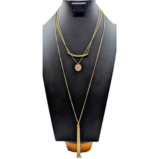 Lot of Three Gold Tone Layered Necklaces