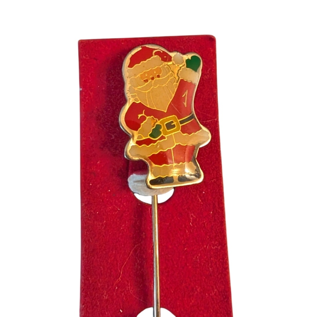 Lot of Three Vintage Christmas Theme Stick Pins