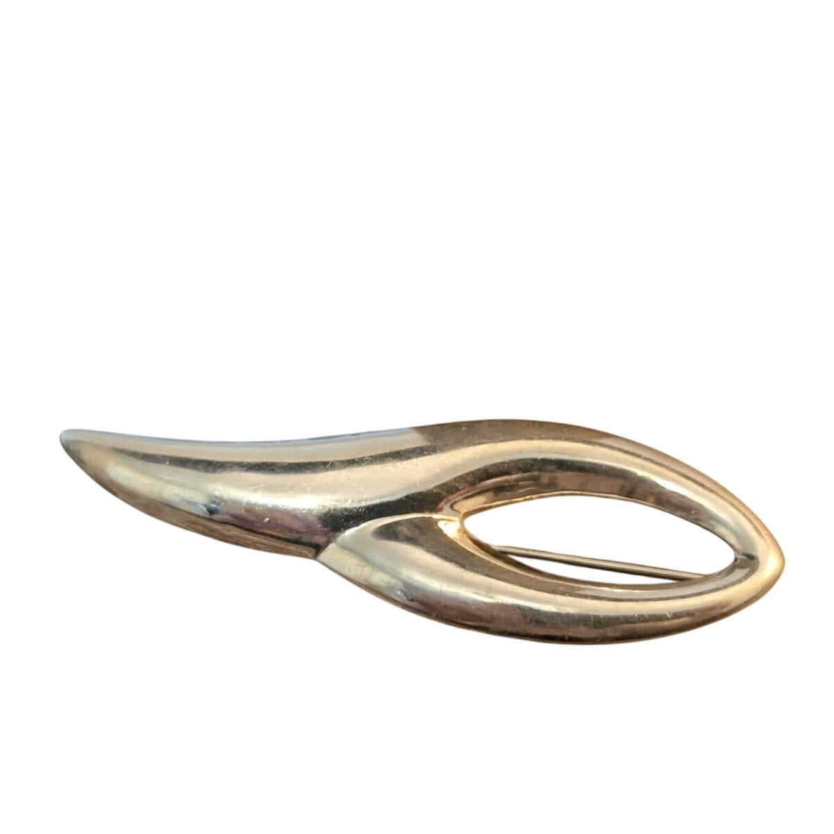 ZINA 925 Sterling Silver Vintage Flame Swirl Brooch Pin