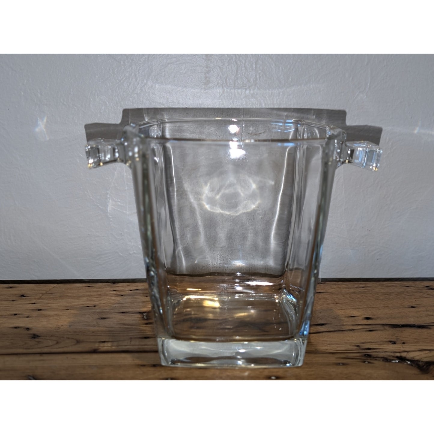 Vintage 1970s French Art Deco Glass Ice Bucket