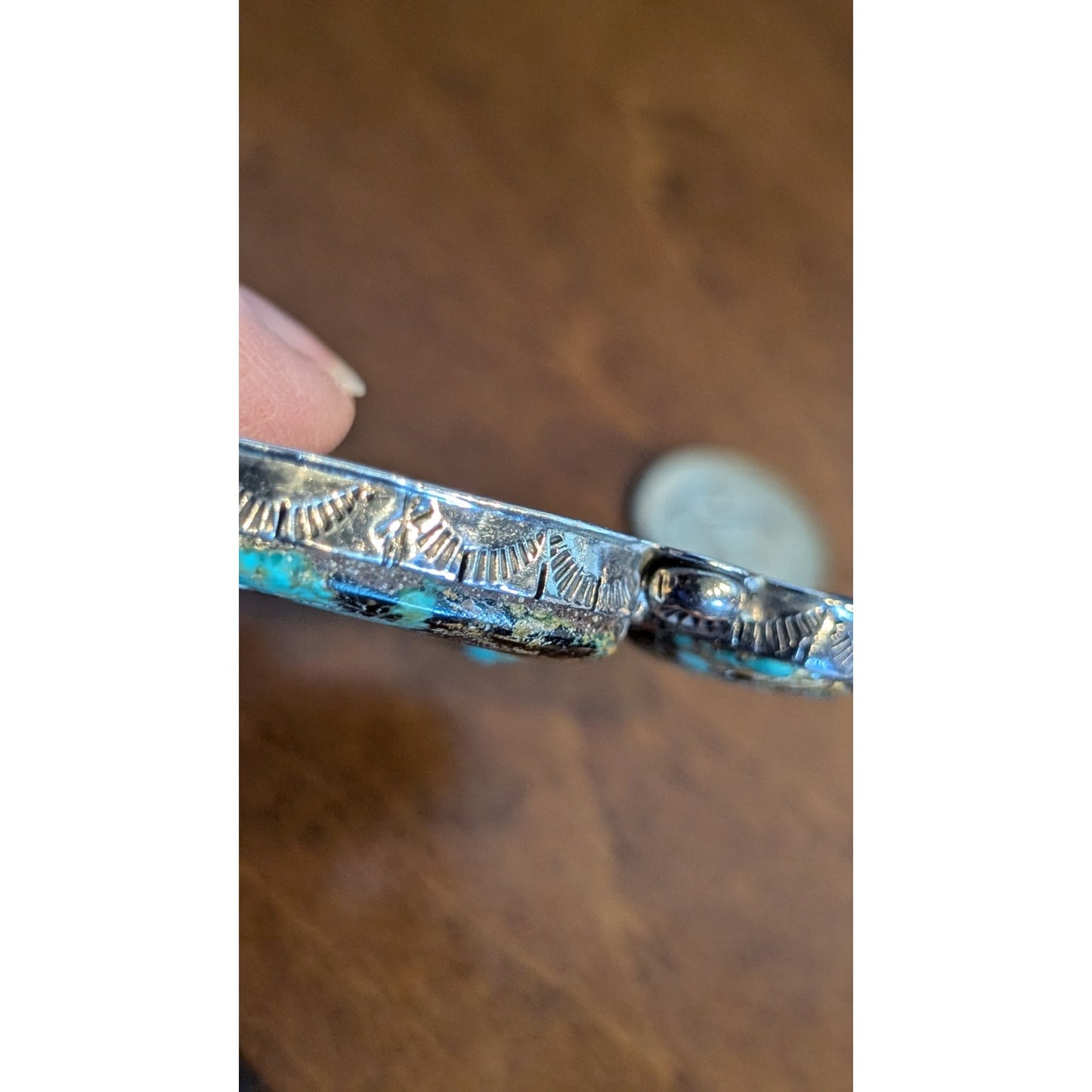 Sterling Silver Lee Bennett 4 Stone Turquoise Navajo Native American Pendant 38g