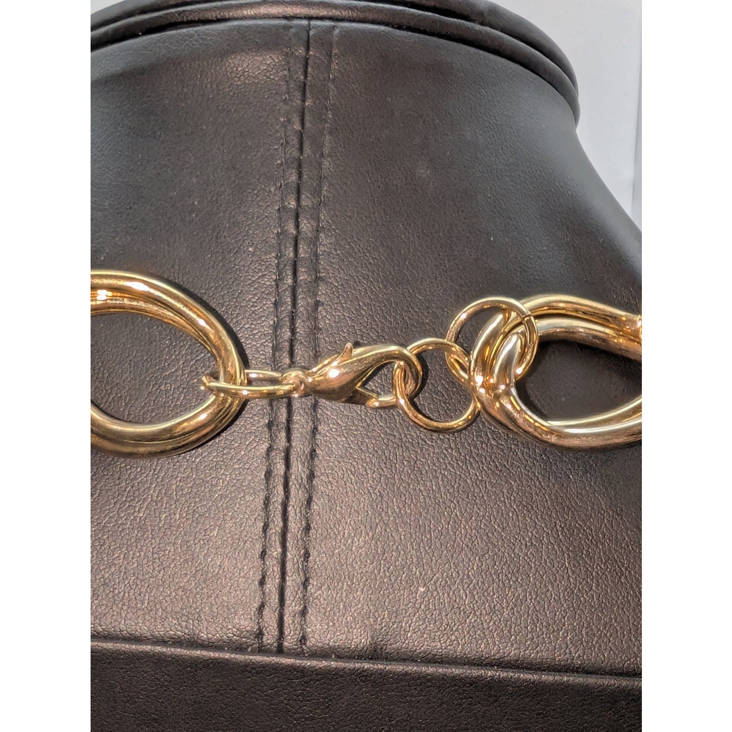 Chunky Heavy Gold Tone Double-Link Curb Chain 19" Necklace