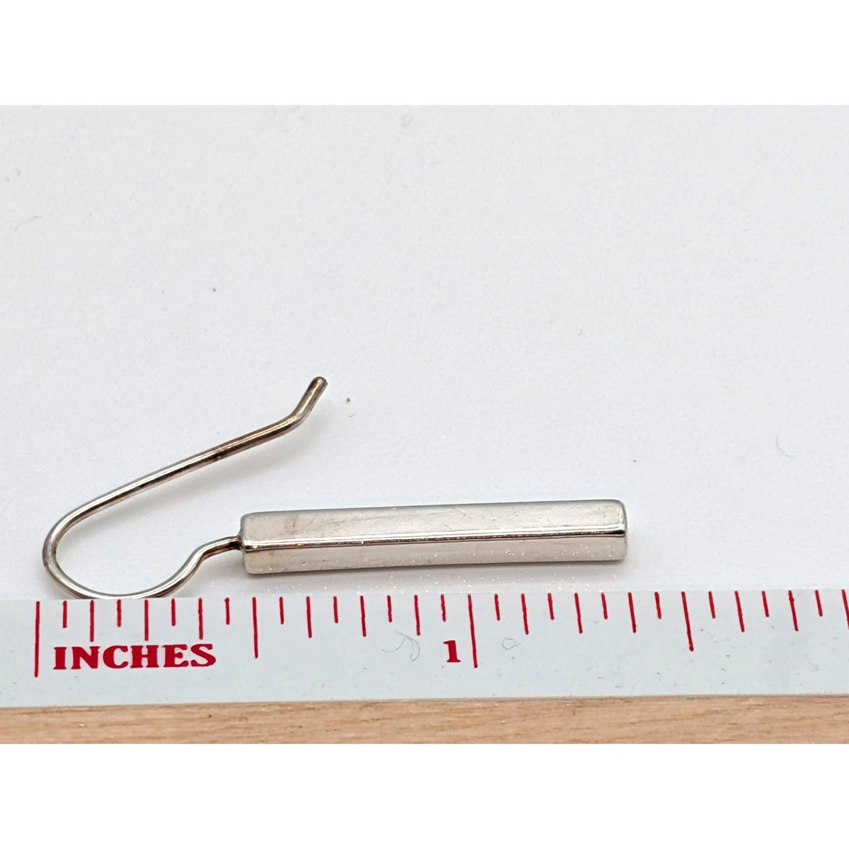 Silver Tone Bar Wire Earrings