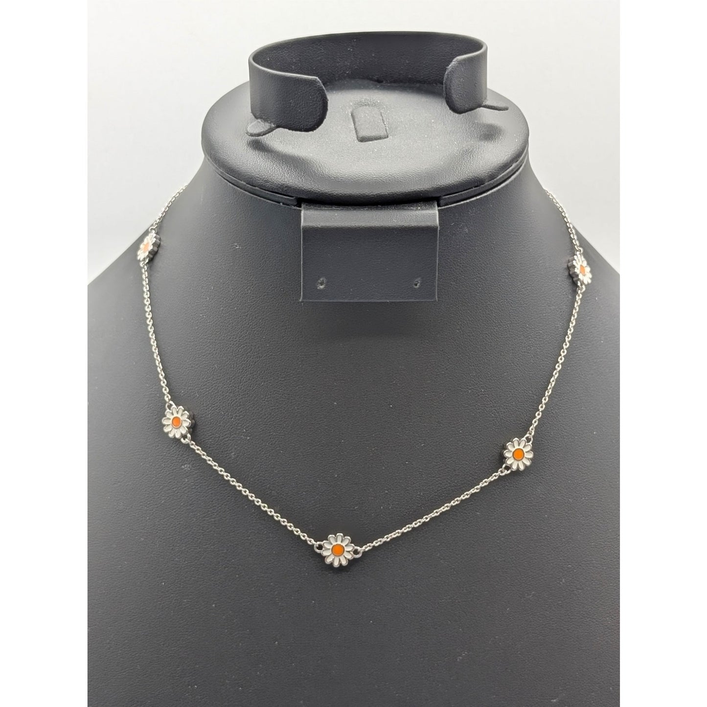 Pura Vida Daisy Silver Tone 14.5"-16.5" Necklace