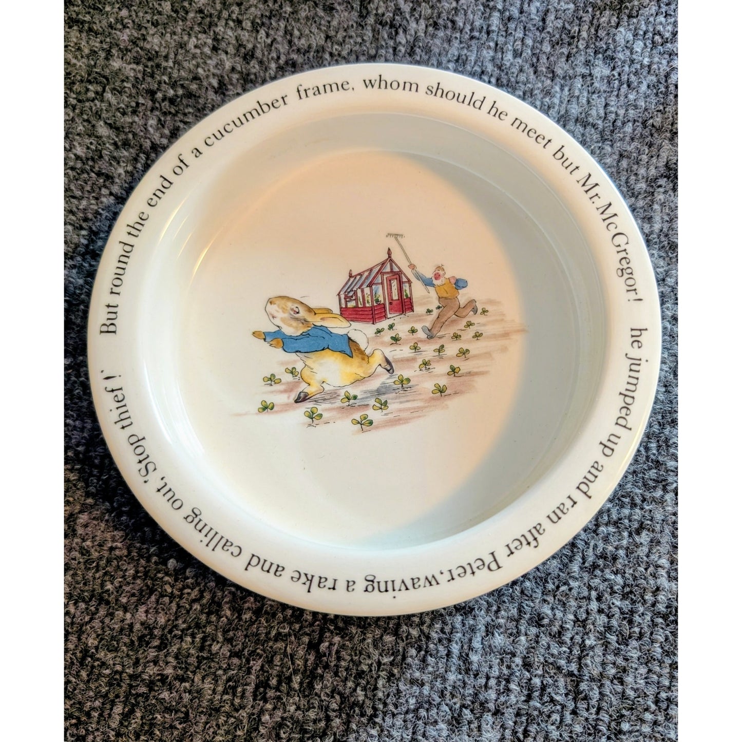 Vintage Beatrix Potter Peter Rabbit Wedgwood 4 Piece Nursery Set