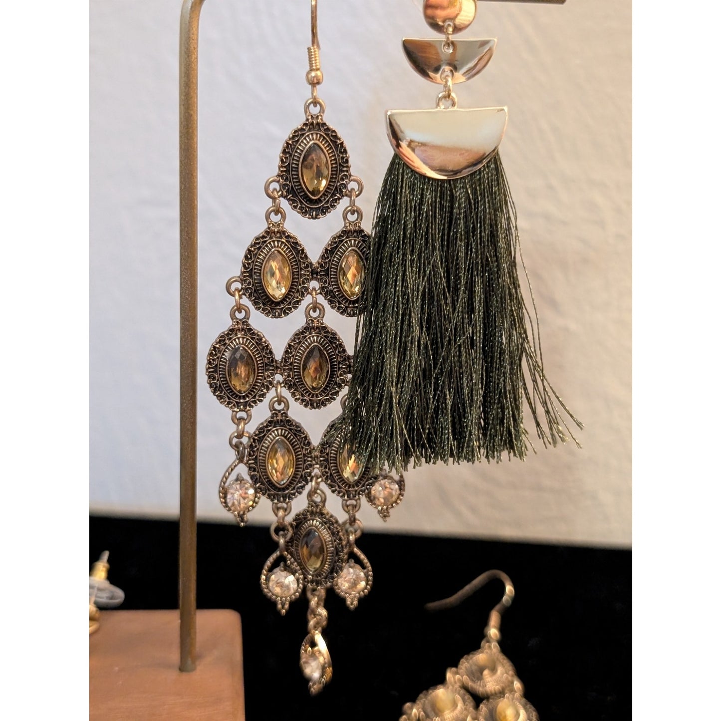 Lot of Three Pair Boho Extreme Dangle Pierced Earrings