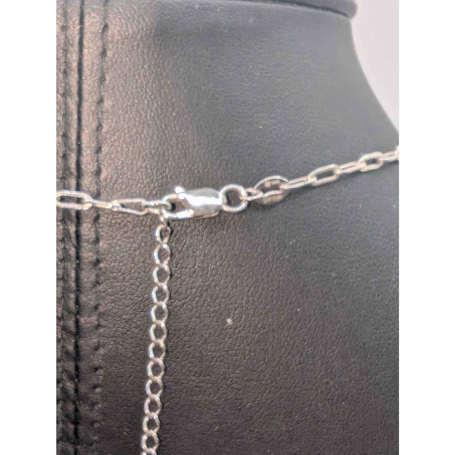 Vintage 925 Sterling Silver Floral Center Pearl Pendant 18"-20" Chain Necklace